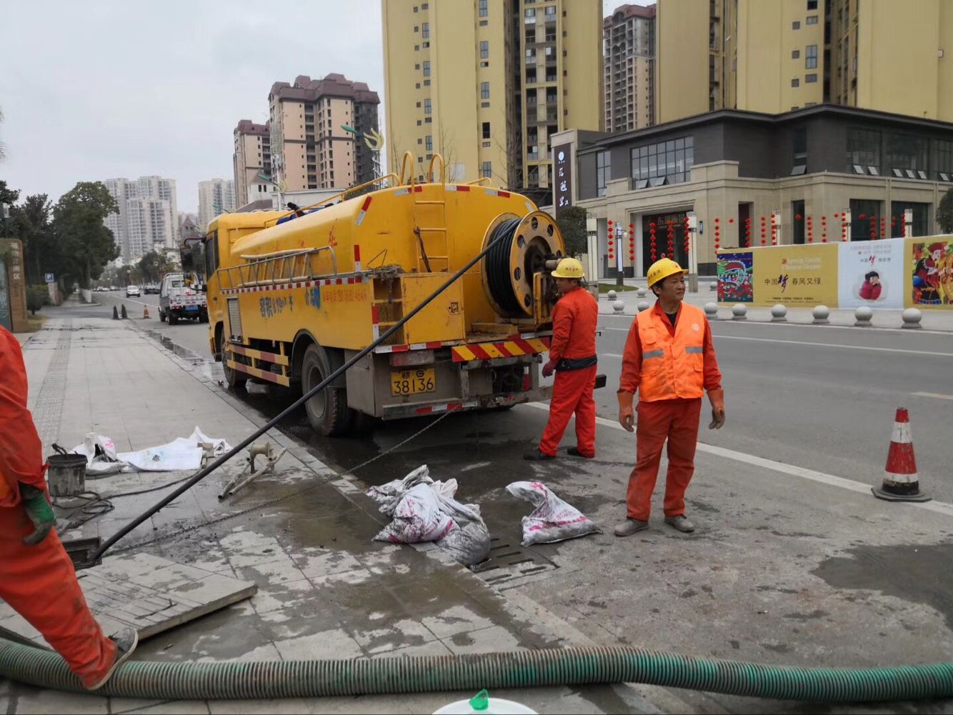麻城排污管道清淤-管道清洗