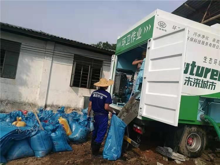 麻城工业污泥压干处理